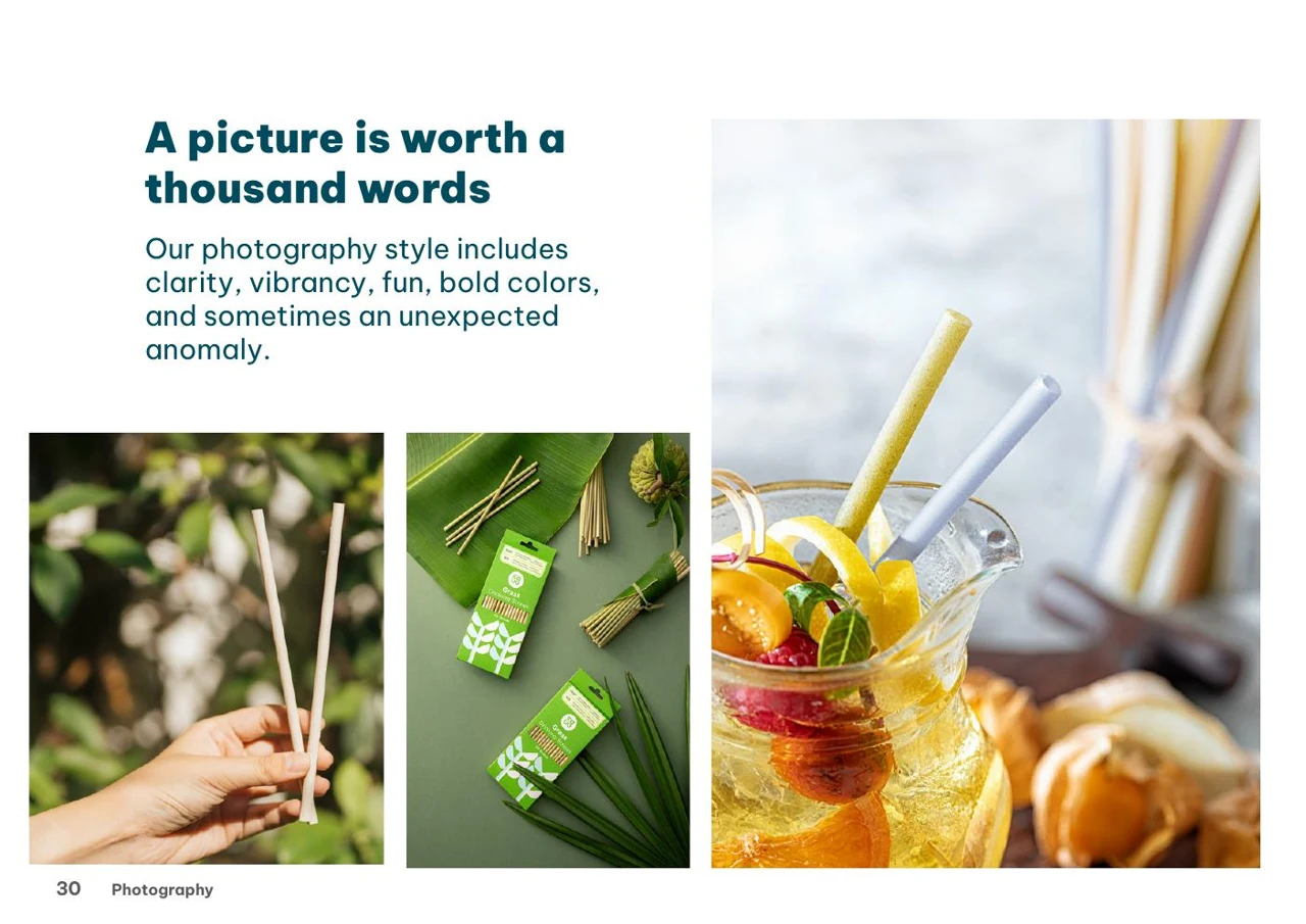 EQUO brand guideline photography page showing products in use